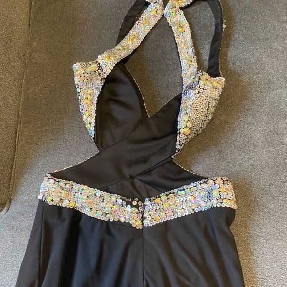 Sexy Sequined Black Prom/Wedding Dress - Picture 3 of 4